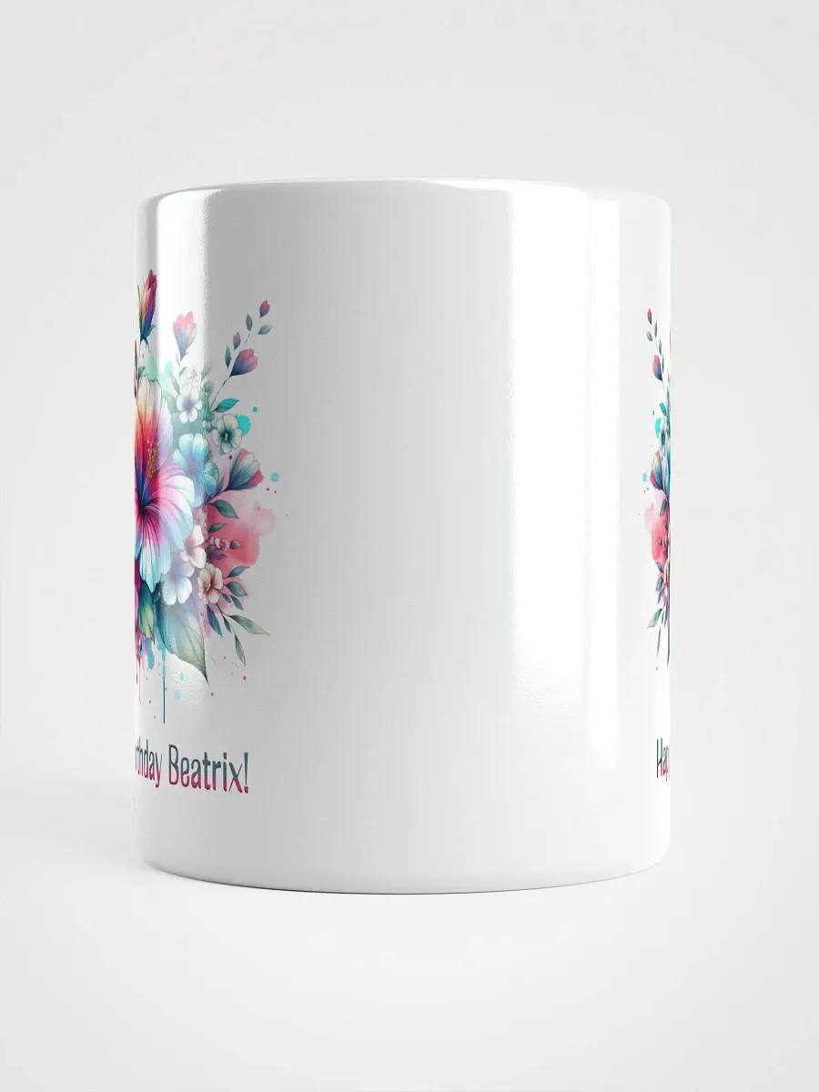 Happy Birthday Beatrix White Glossy Mug product image (5)