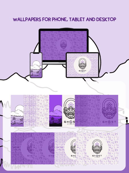 Ghost of Tsushima ONI iPhone Purple Hardcase & Theme Bundle product image (5)