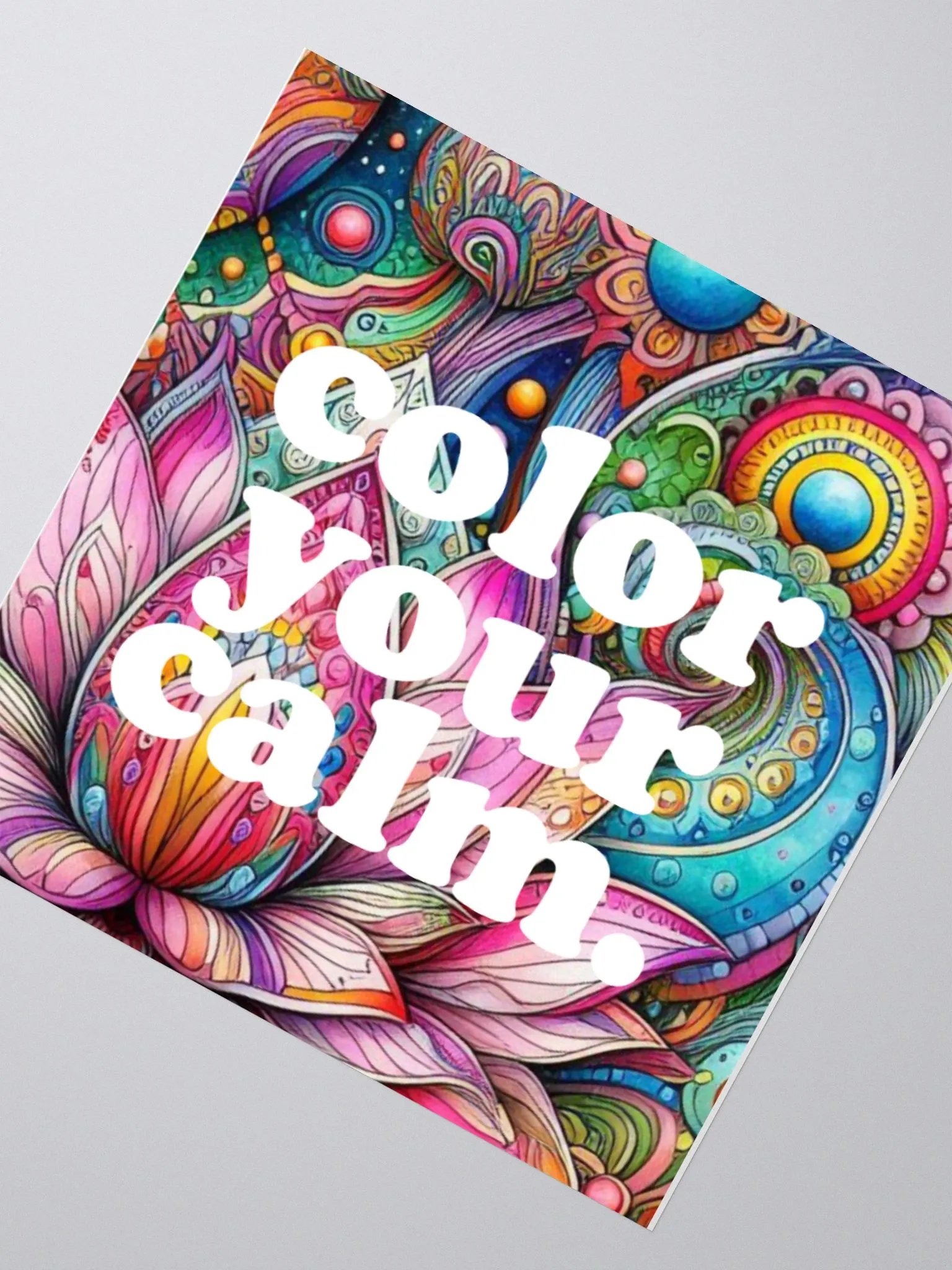 'color your calm.' Sticker product image (5)