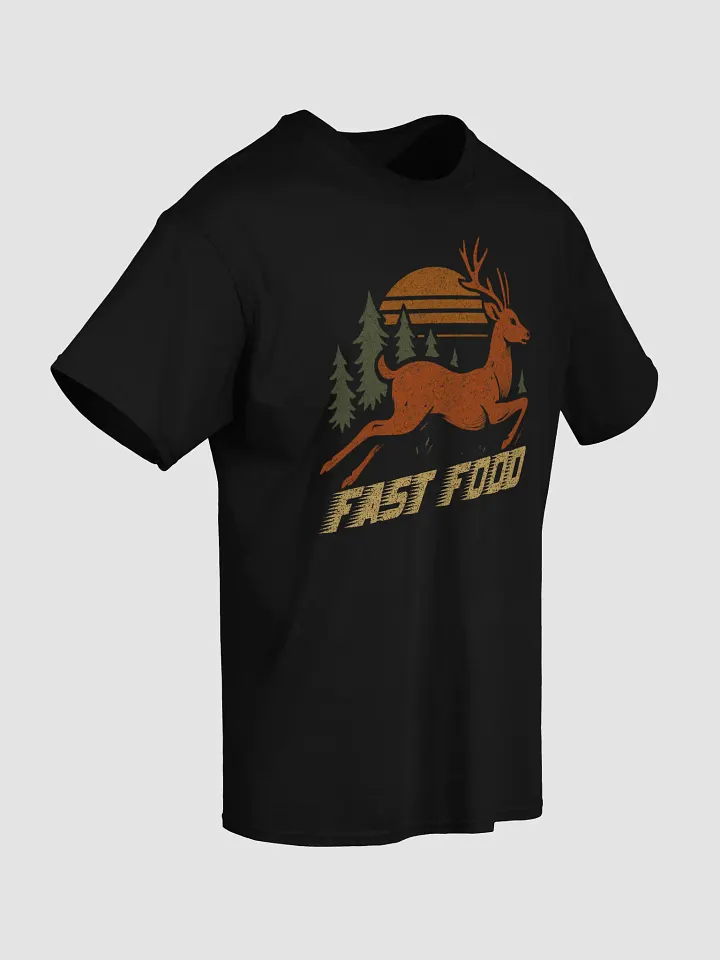 Fast Food T-Shirt – Funny Hunting Shirt with Leaping Deer product image (2)