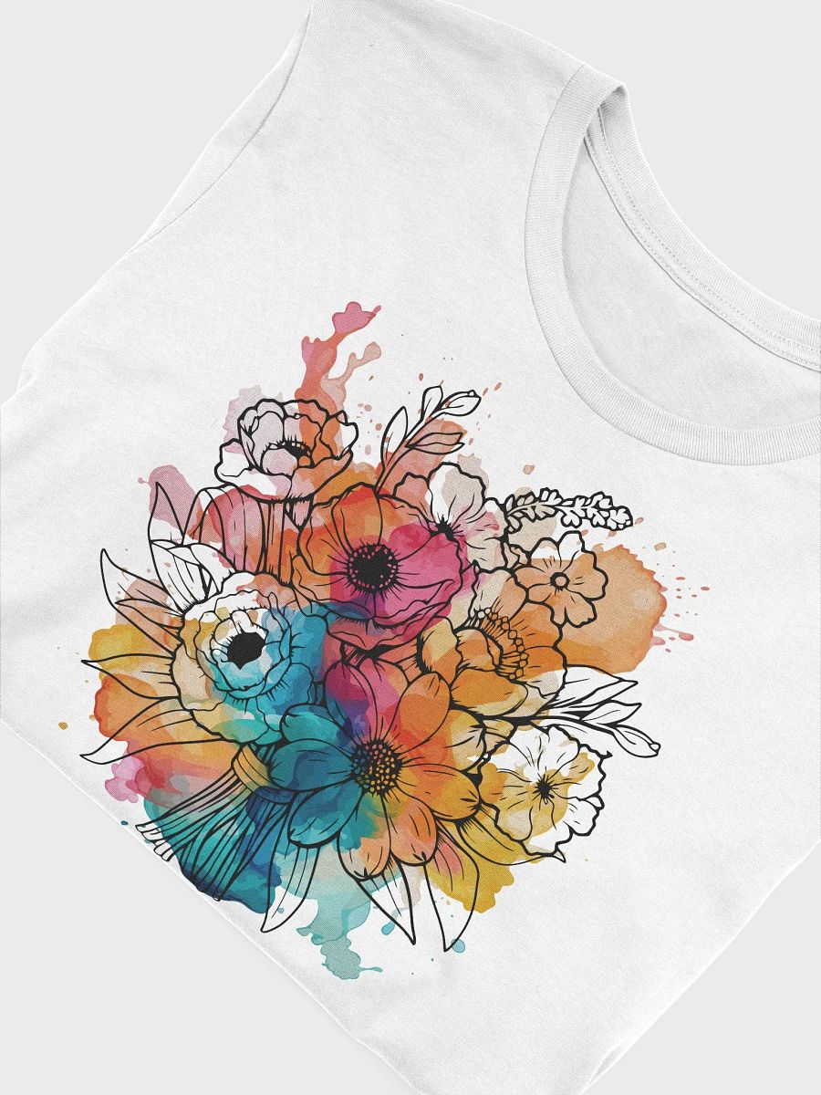 Vibrant Floral Graphic And Watercolour T-Shirt product image (6)