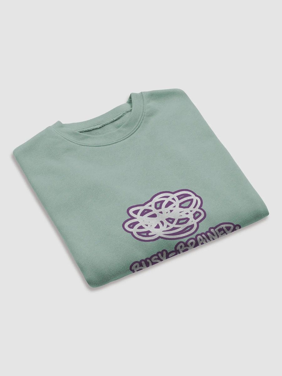 BUSY-BRAINED (lined design, #763D7D) Women's Fleece Crop Sweatshirt product image (31)