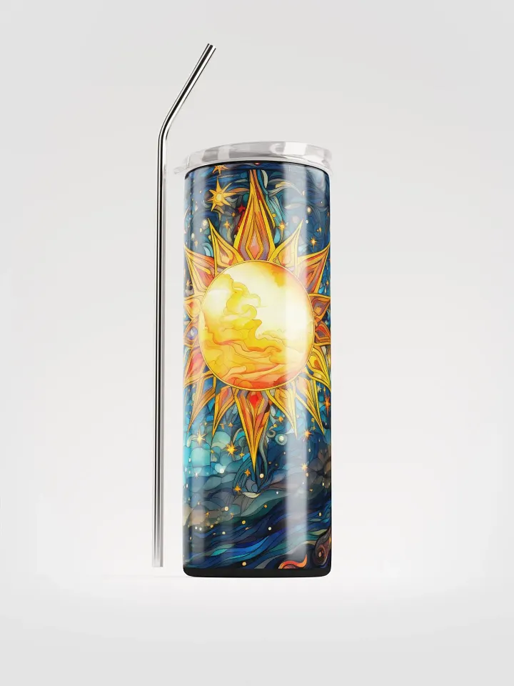 Radiant Sun Stainless Steel Tumbler: Embrace the Celestial Aura product image (1)