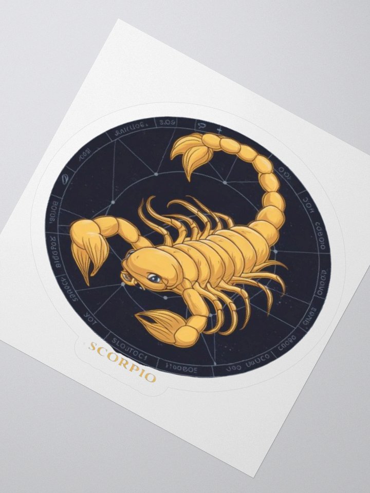 Scorpio Zodiac Sticker - Exclusive Golden Design | TDS Music product image (5)