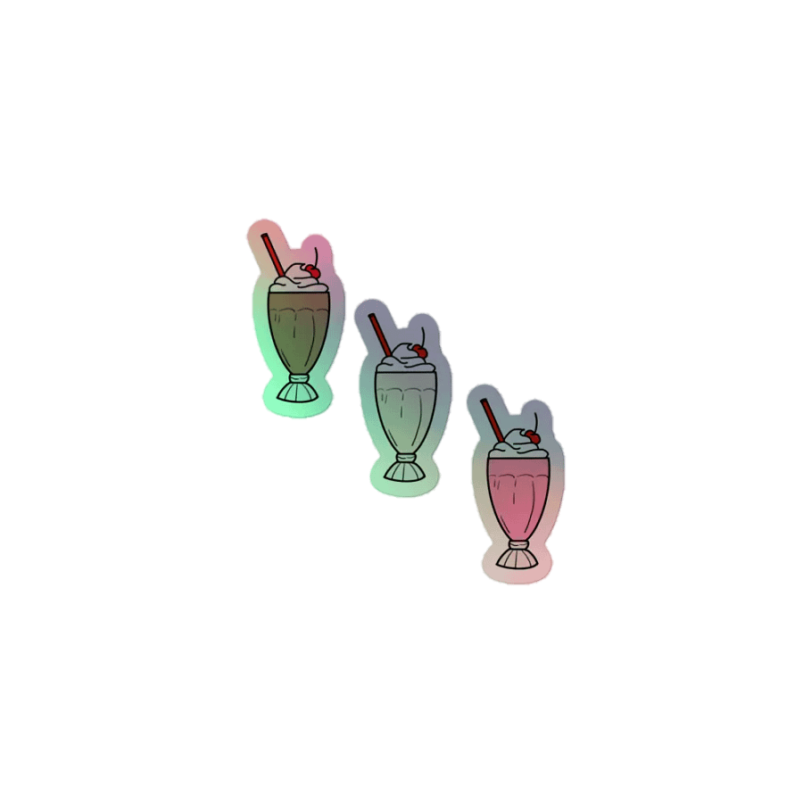 Milkshake Stickers (3 Pack) | Holographic product image (1)