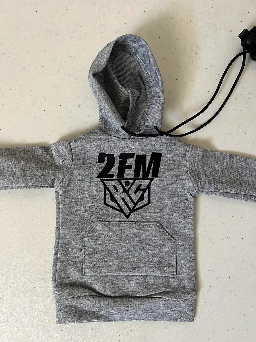 Gray w Black Logo 2FM Hoodie for Losi Promoto MX 2FM RC