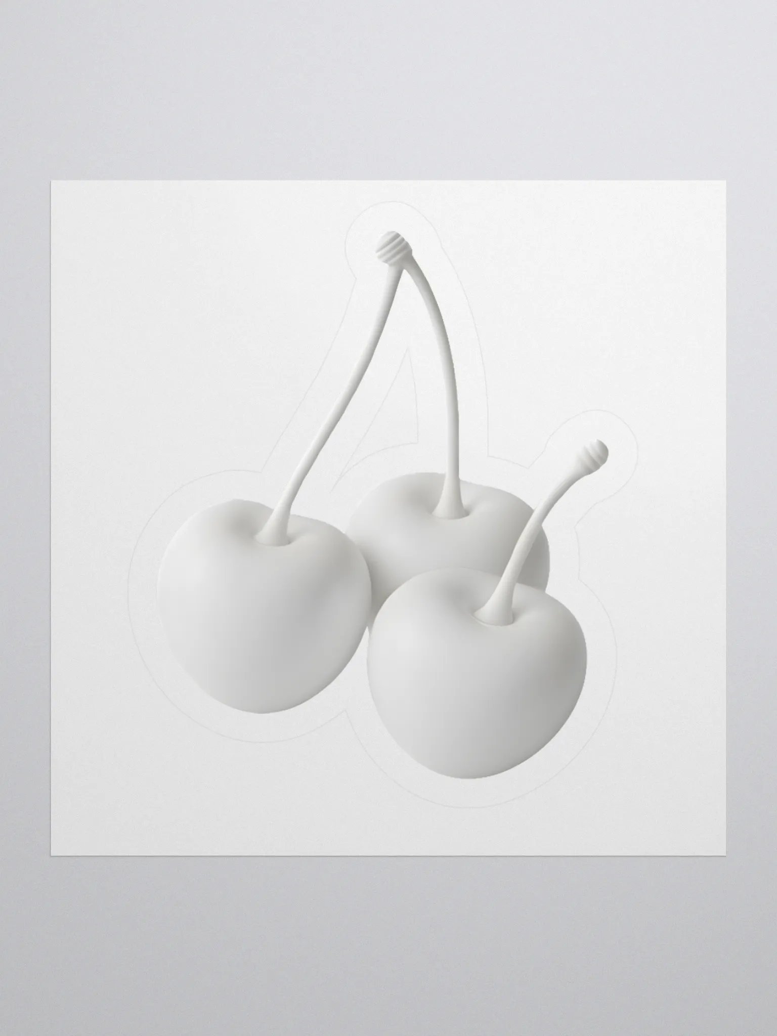 White Cherry Cherry Cherries Sticker product image (3)