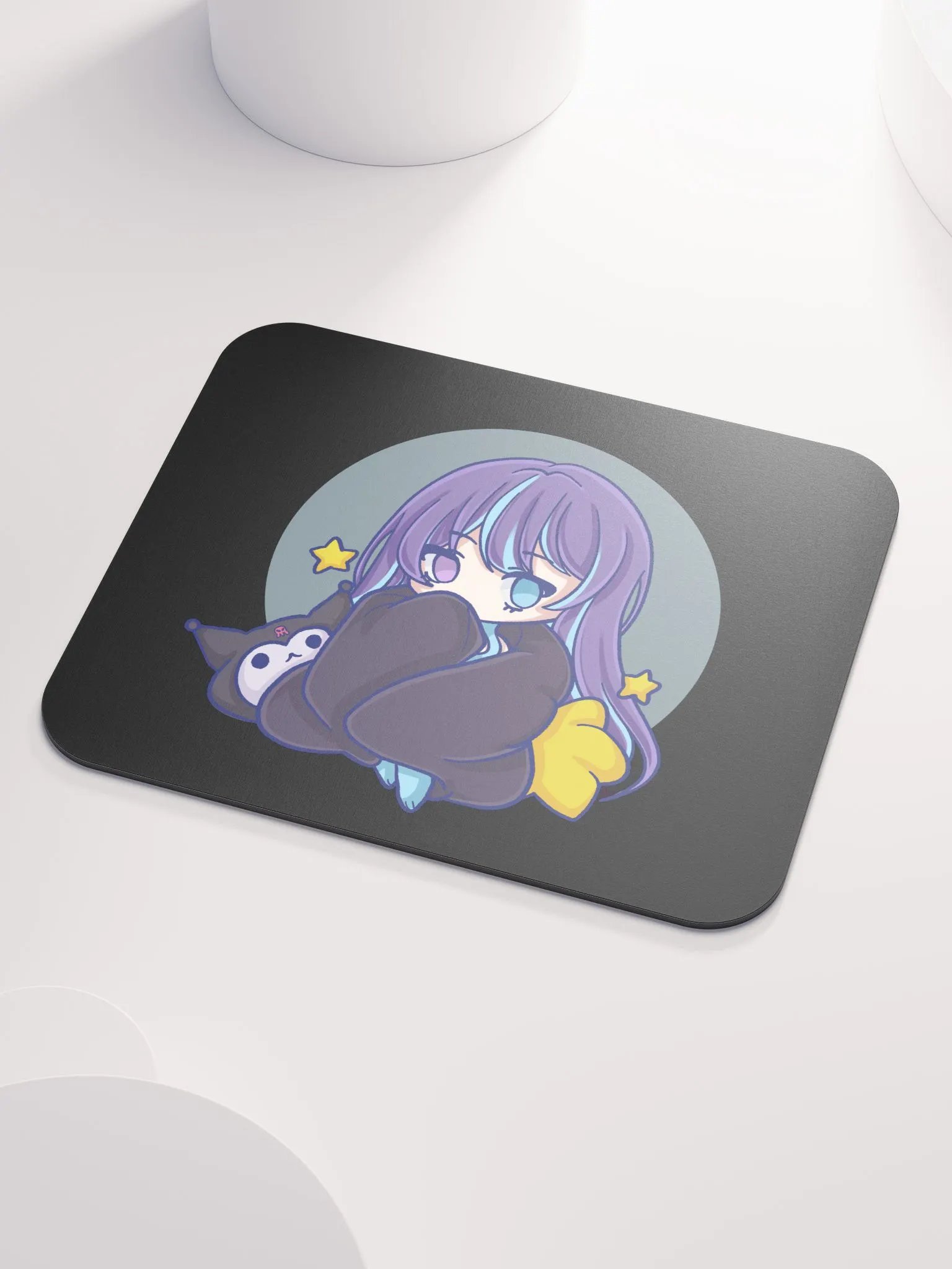 Sleepy Starry Chibi Mouse Pad product image (3)
