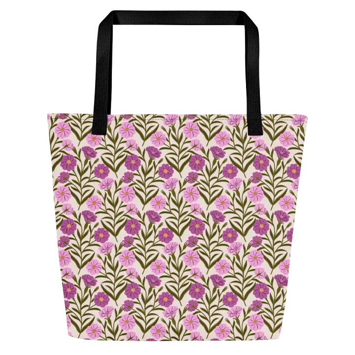 Corncockle Bouquet - Pink and Green - Tote Bag product image (2)
