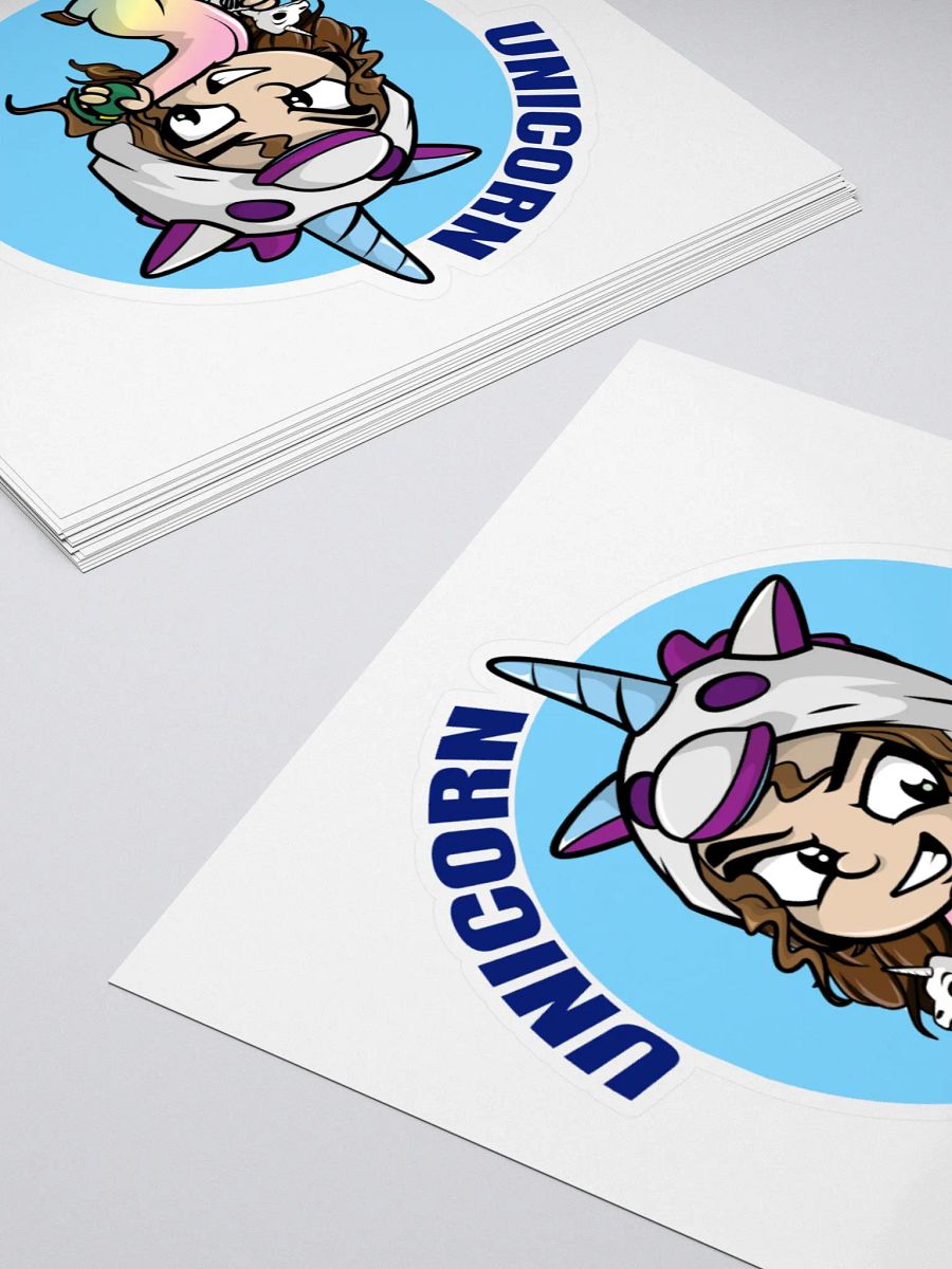 Unicorn Kid Kiss Cut Sticker Blue product image (10)