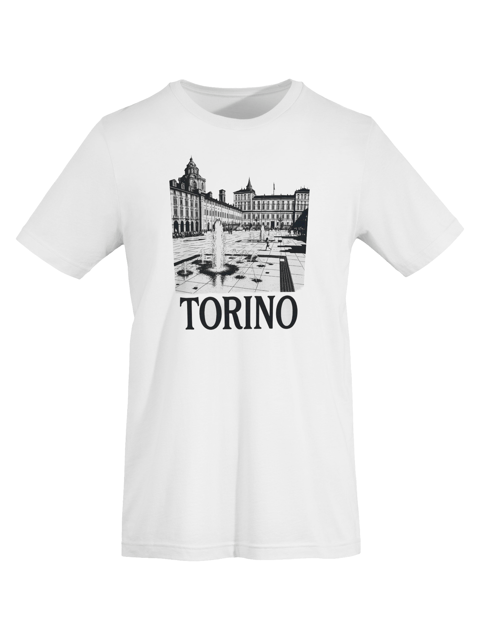 Torino T-Shirt – Piazza Castello Black & White Graphic product image (3)