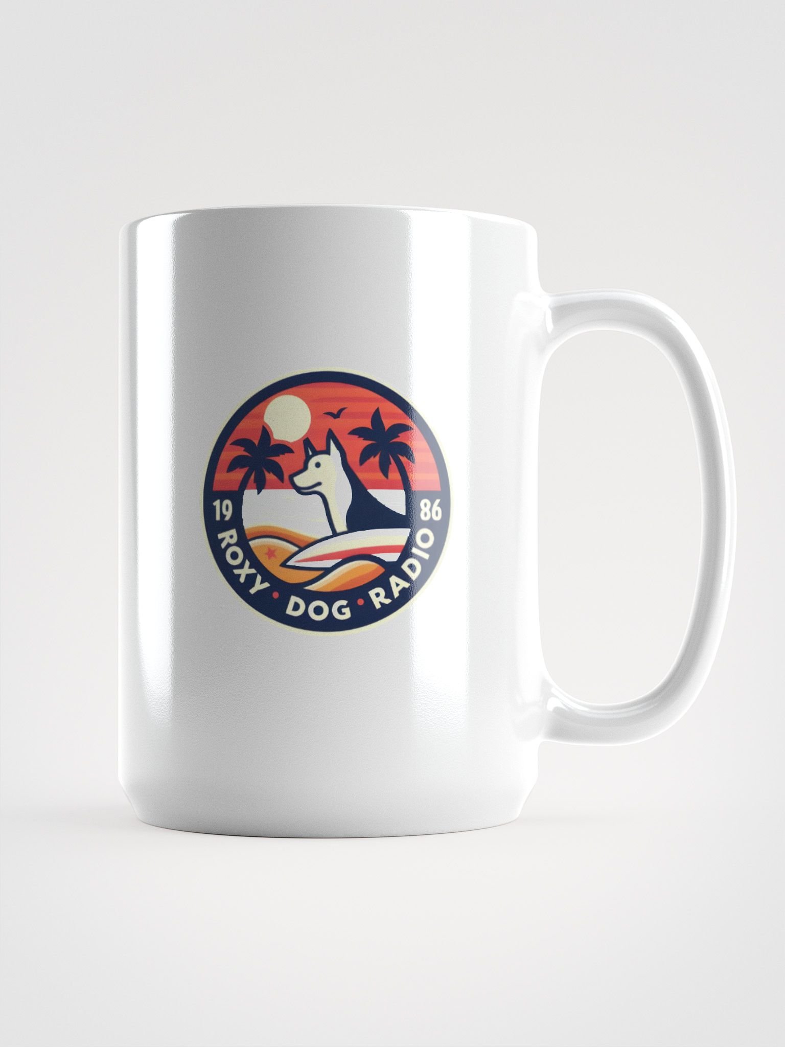 Roxy Dog Radio Vintage Beach 1986 Coffee Mug product image (1)