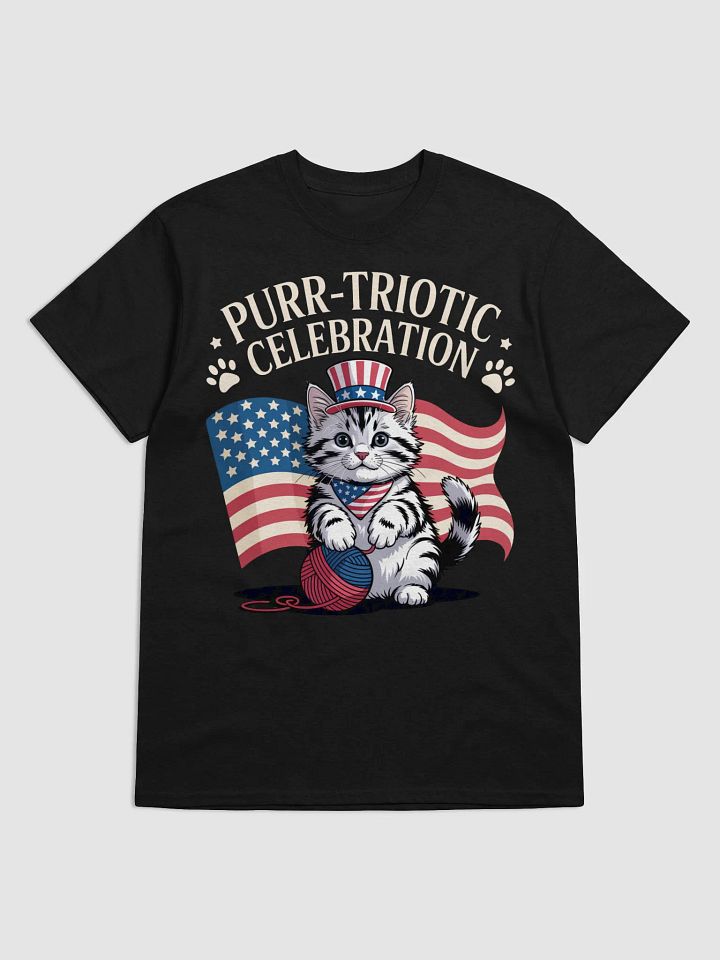 Purr-triotic Kitten Celebration T-Shirt product image (1)