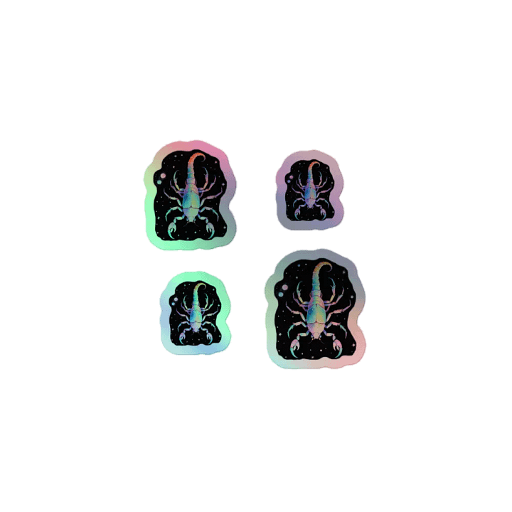 Tie Dye Scorpion Holo Stickers product image (1)