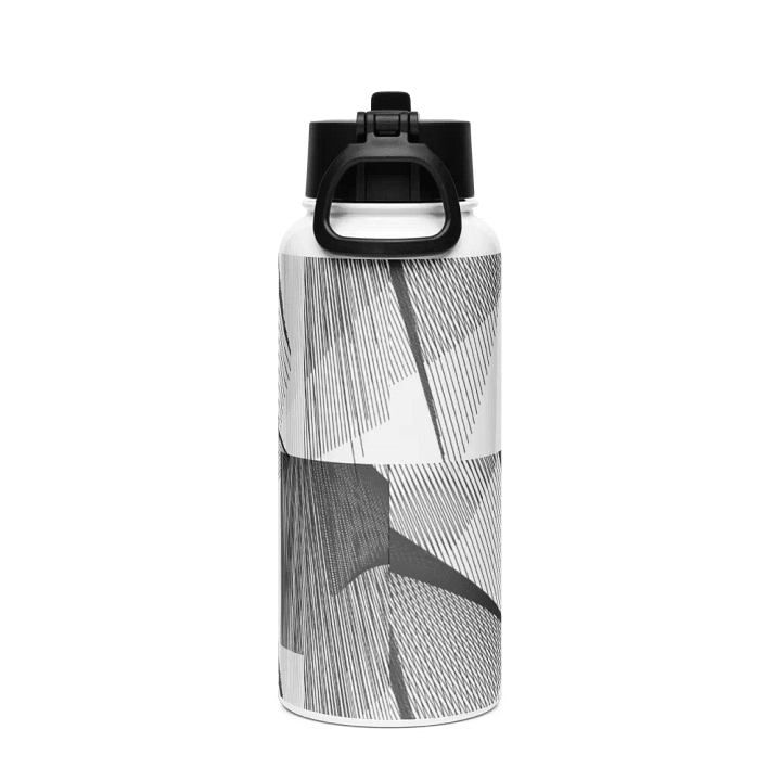 Impression Abstract Monochrome Lines Stainless Steel Bottle product image (2)