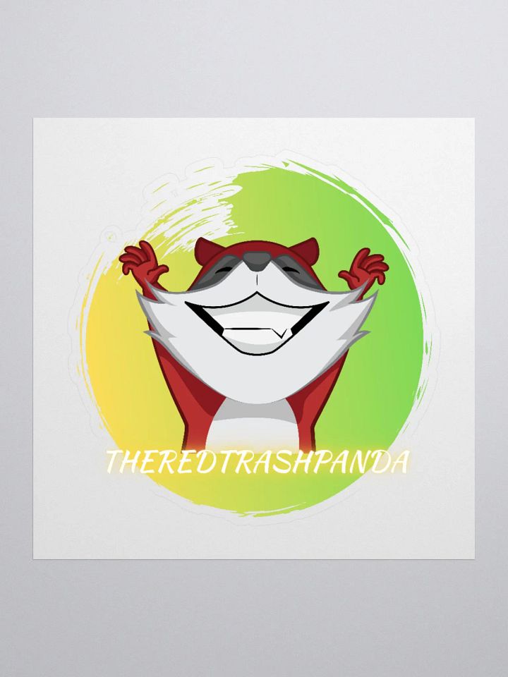 Red Trash Panda Hype Sticker product image (1)