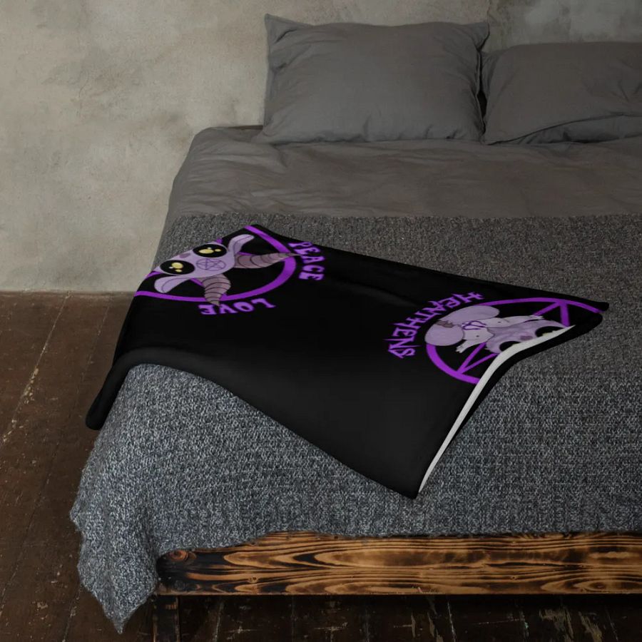Peace, Love, Heathens Throw Blanket - Purple product image (23)