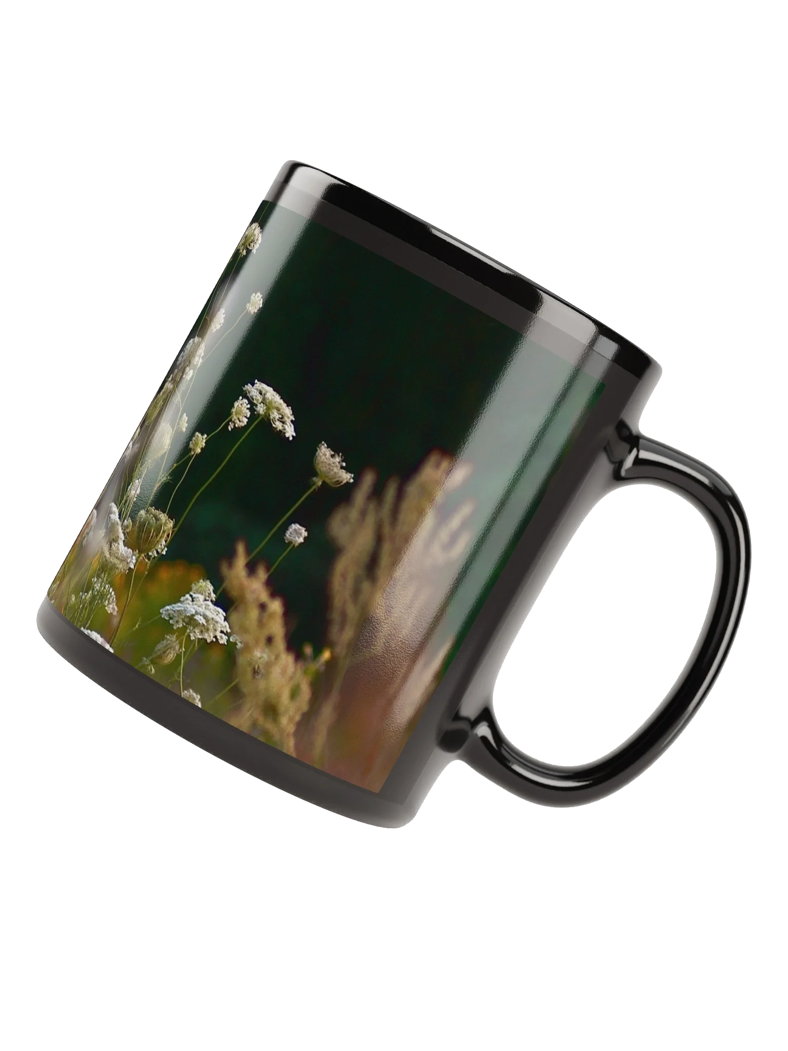 Keramiktasse schwarz - Wildblumenwiese product image (4)