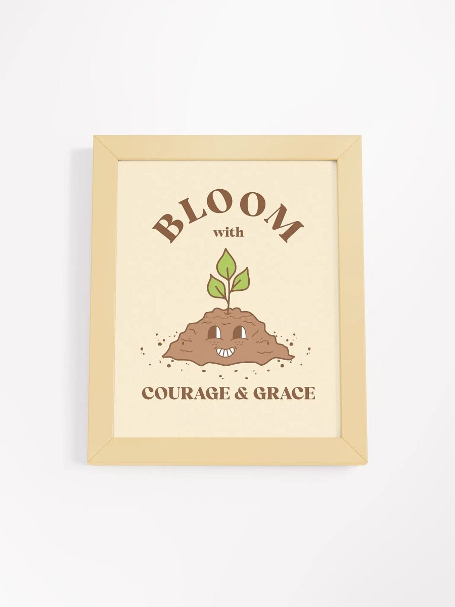 Bloom With Grace Retro Motivational Quote Framed Wall Art Print product image (6)