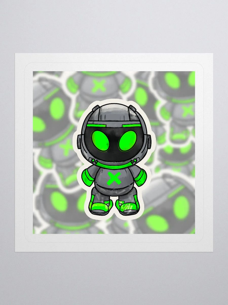 Robotic Alien Kiss Cut Stickers product image (1)