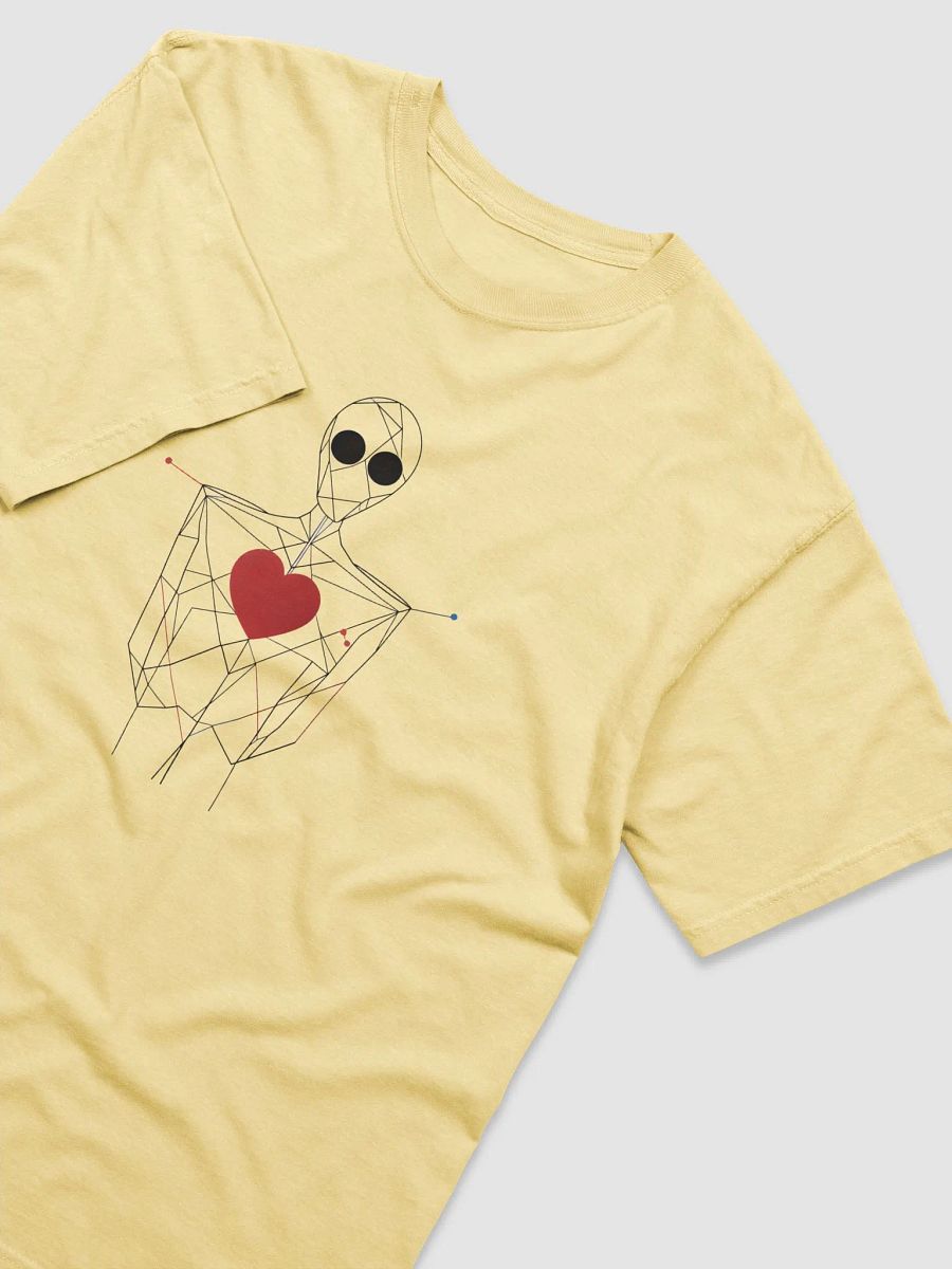 Minimal Line Art Man with Red Heart T-Shirt – Elegant and Modern Design Tee product image (15)