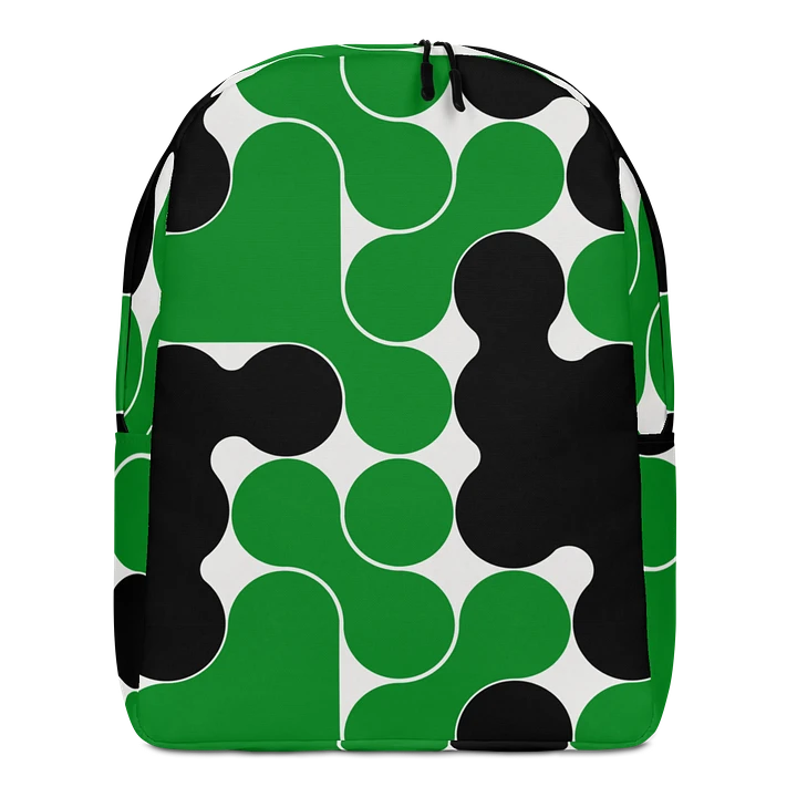 Green & Black Circles All-Over Print Minimalist Backpack product image (1)