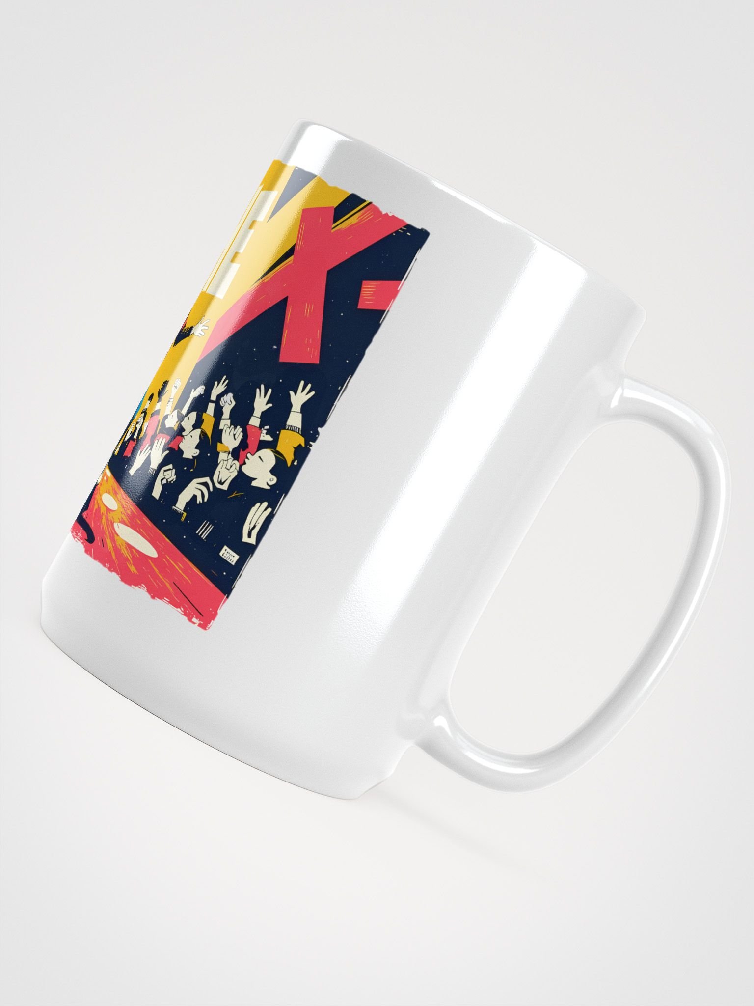 Cat Rockstar Glossy MUG | 'X HEHE X' product image (4)