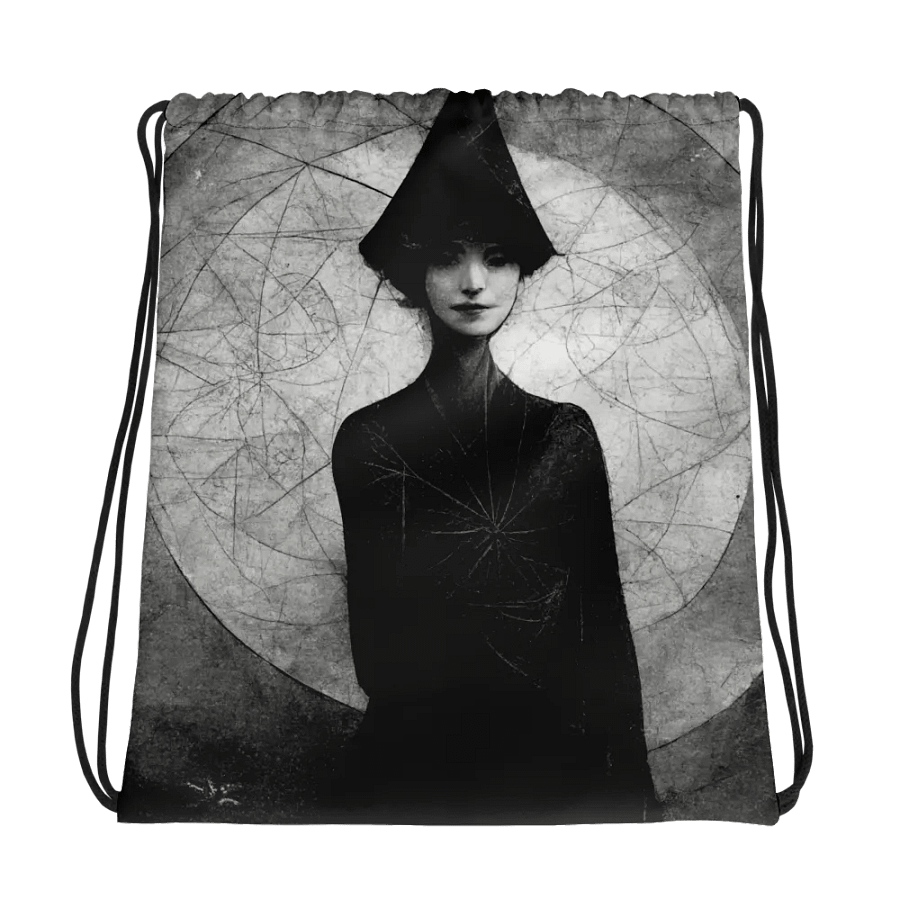 Mystic Monochrome Drawstring Bag product image (1)
