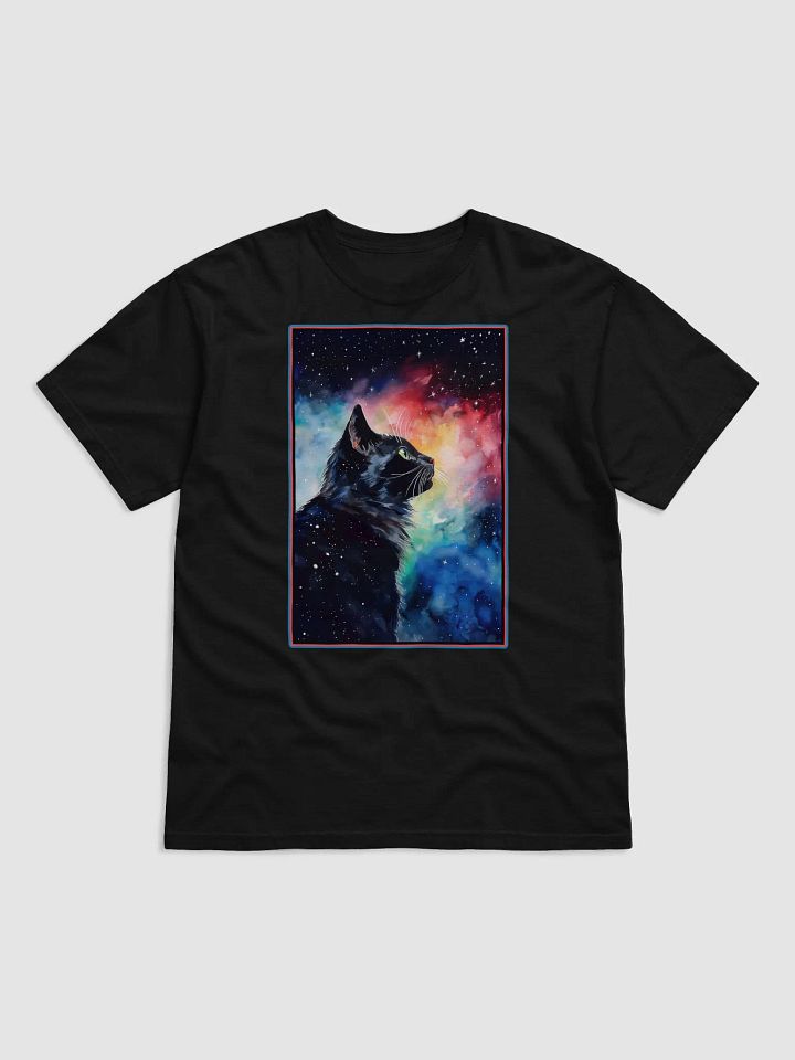 Colorful Black Cat And Night Sky T-Shirt product image (2)