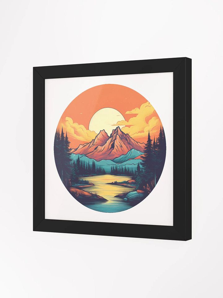 sunset mountains framed print product image (2)