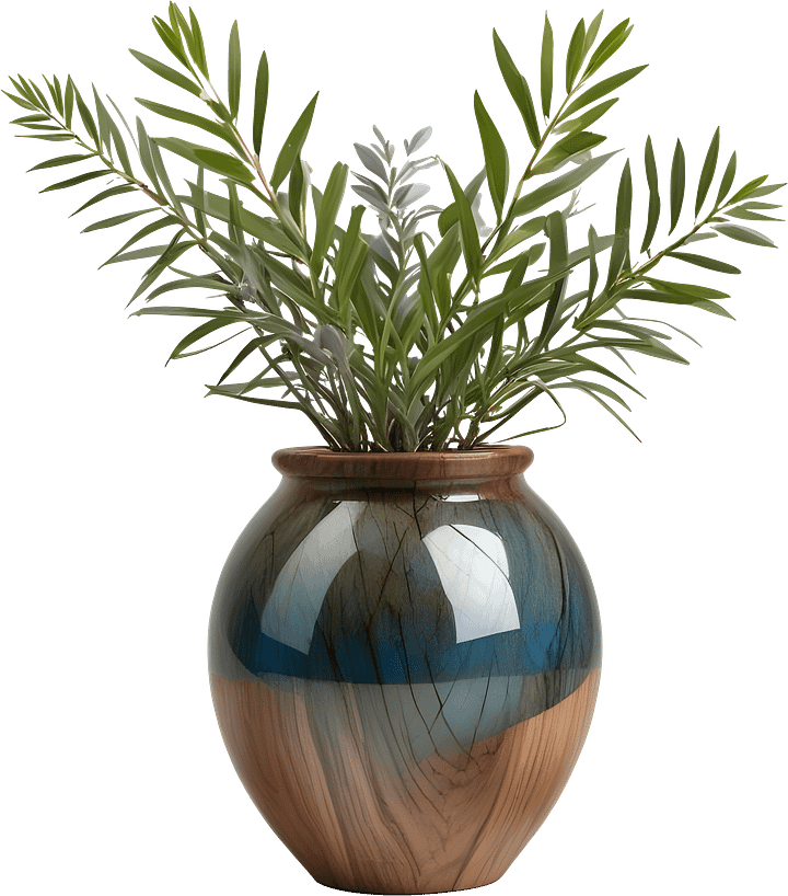 Rustic Harmony – Artisan Boho Vase PNG product image (1)