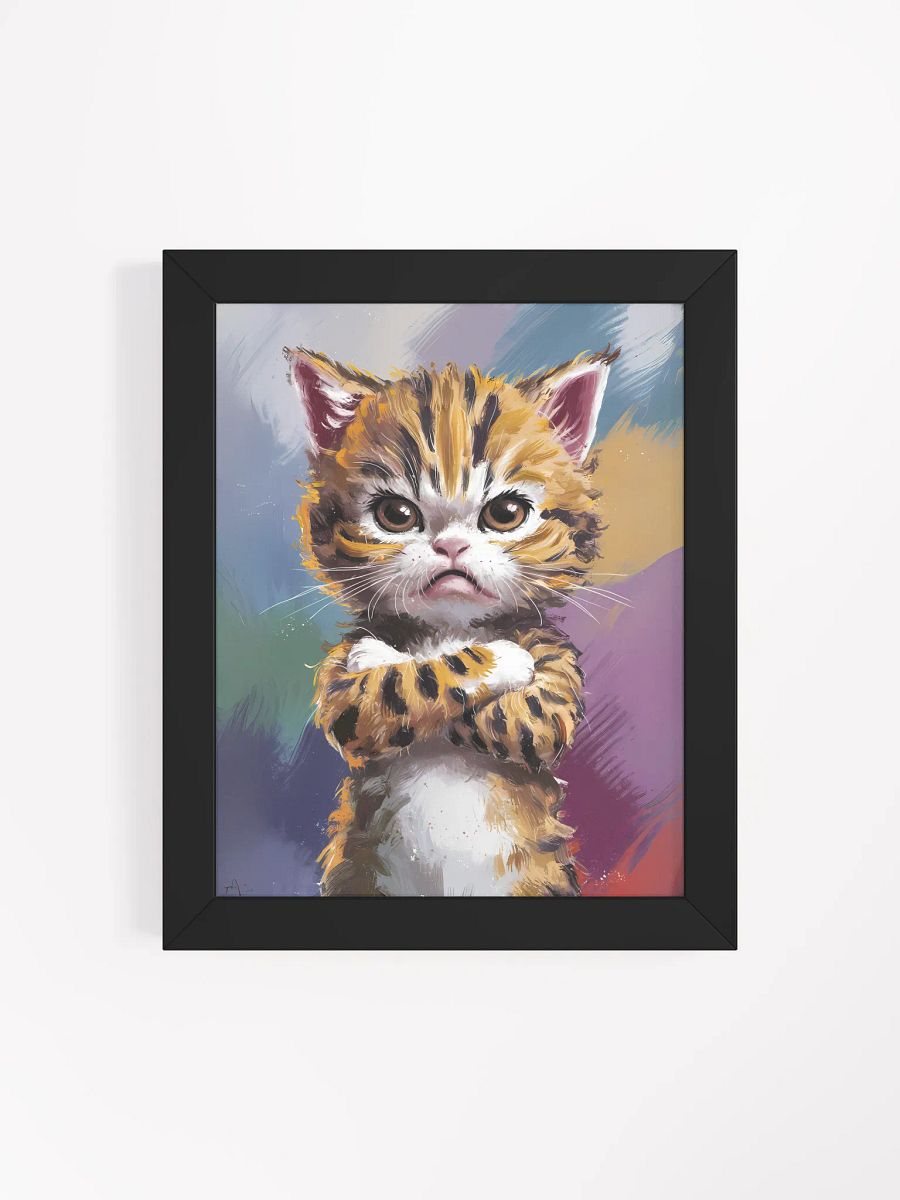 Grumpy Kitten Illustrated Matte Poster product image (5)