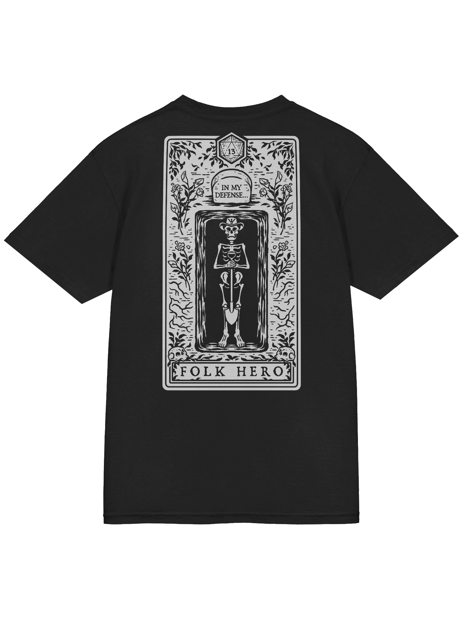 Disgraced Folk Hero (Black T-Shirt) product image (6)