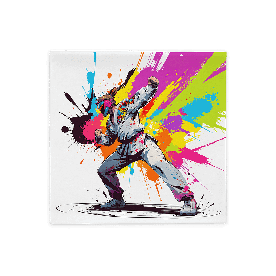 All-Over Print Basic Pillow Case ( D_0144_Color Kick Taekwondo Boy of the Streets ) product image (3)