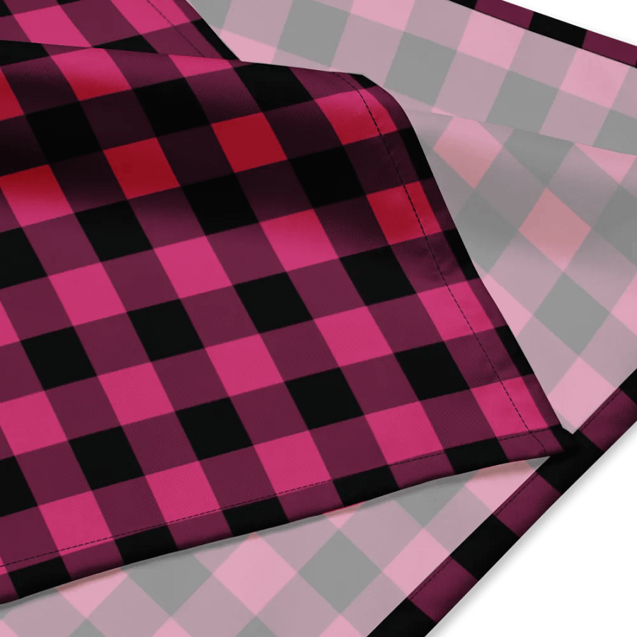 Bright Pink Buffalo Check Bandana product image (2)