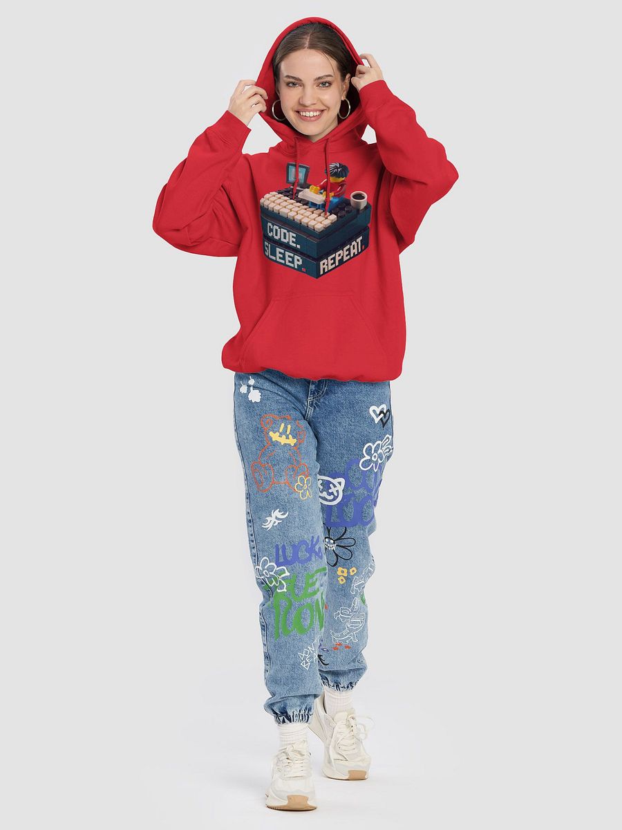 Code. Sleep. Repeat. Hoodie – Pixel Dev x Limitless product image (2)