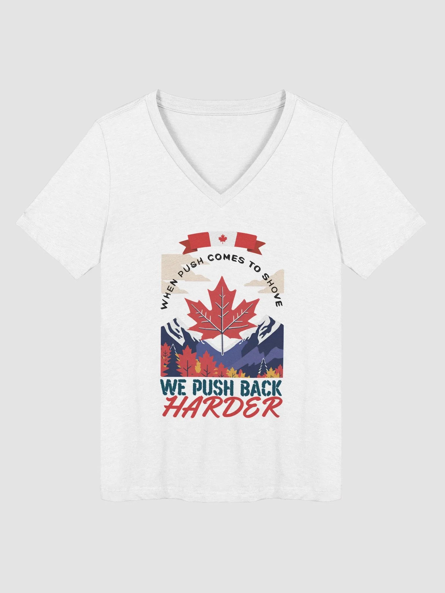 Maple Leaf Push Back Women's V-Neck Tee product image (11)