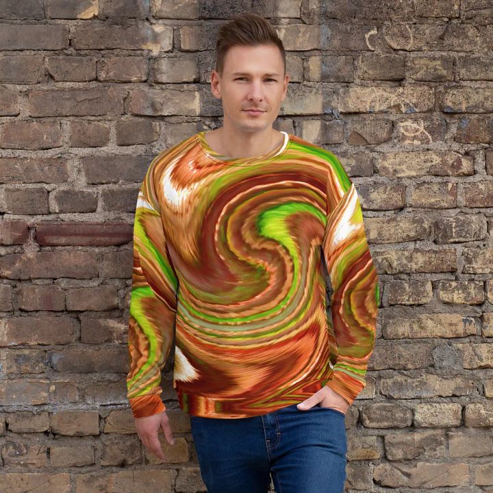Abstract Swirling Earth Tones Lochan Water Reflections Unisex Sweatshirt product image (1)