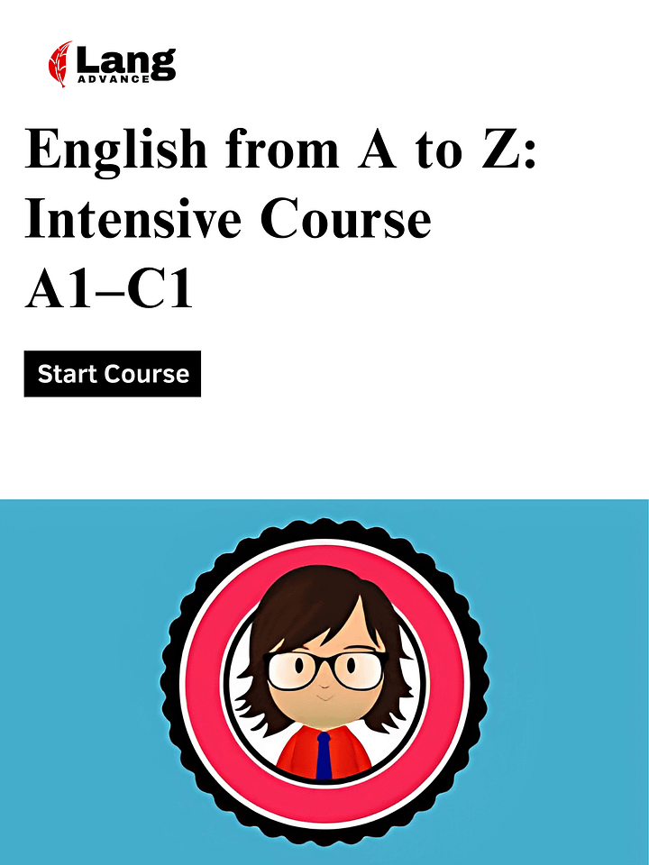 English for Beginners English from A to Z Intensive Course - A1, A2, B1-B2, C1 product image (1)