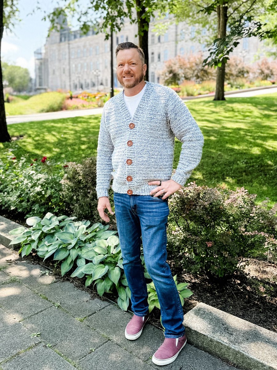 Men's Cobblestone Cardigan Crochet Pattern product image (2)