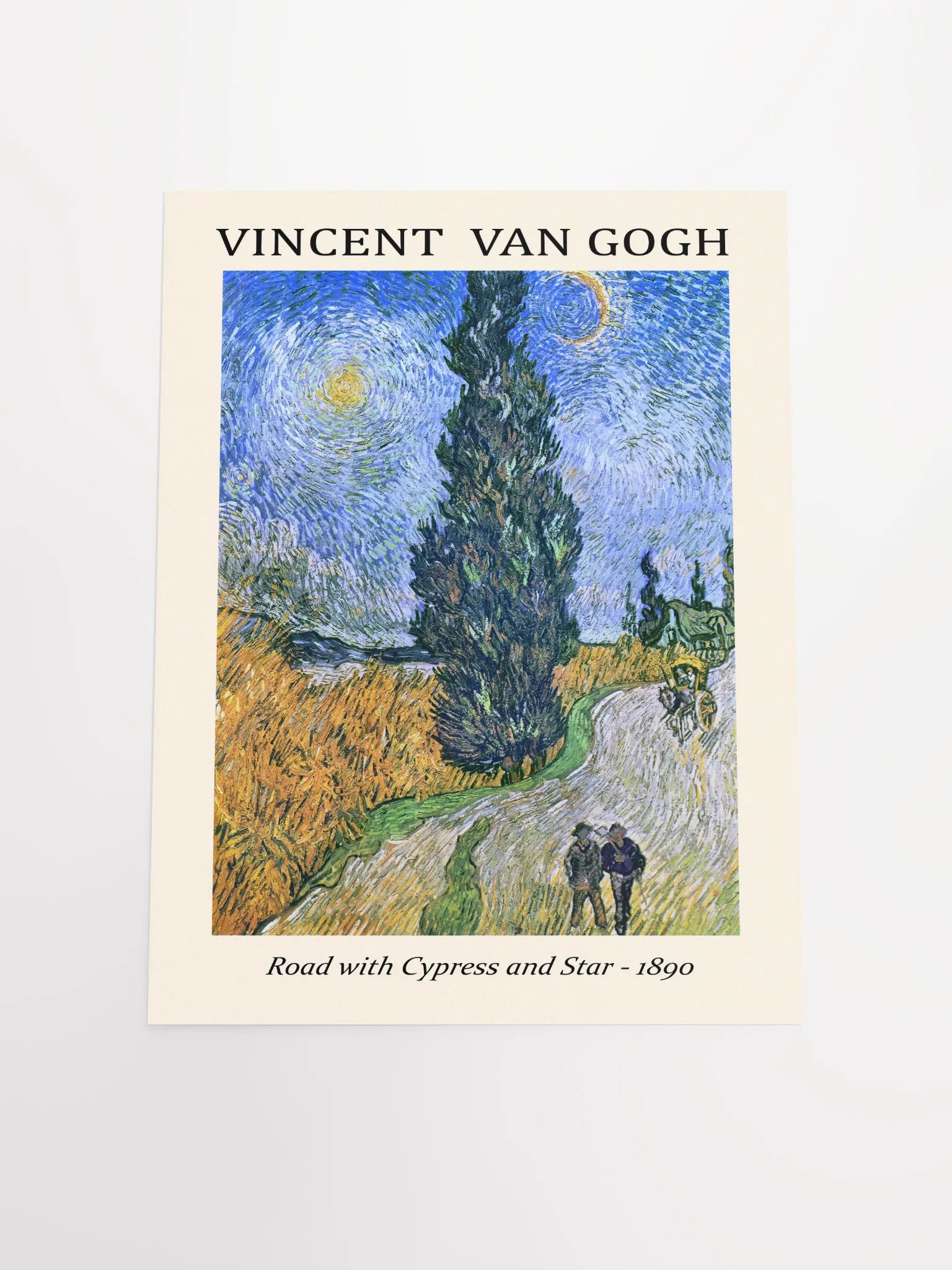 Classic art poster 'Road with Cypress and Star' by Vincent van Gogh product image (13)