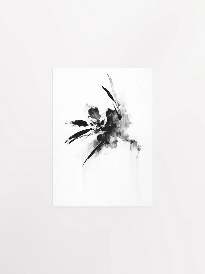 Ink Bloom II: Monochromatic Floral Art Print product image (1)