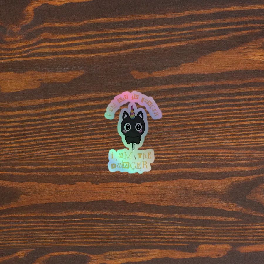 Dangerous Kitty Unicorn Holographic Sticker Sheet product image (5)