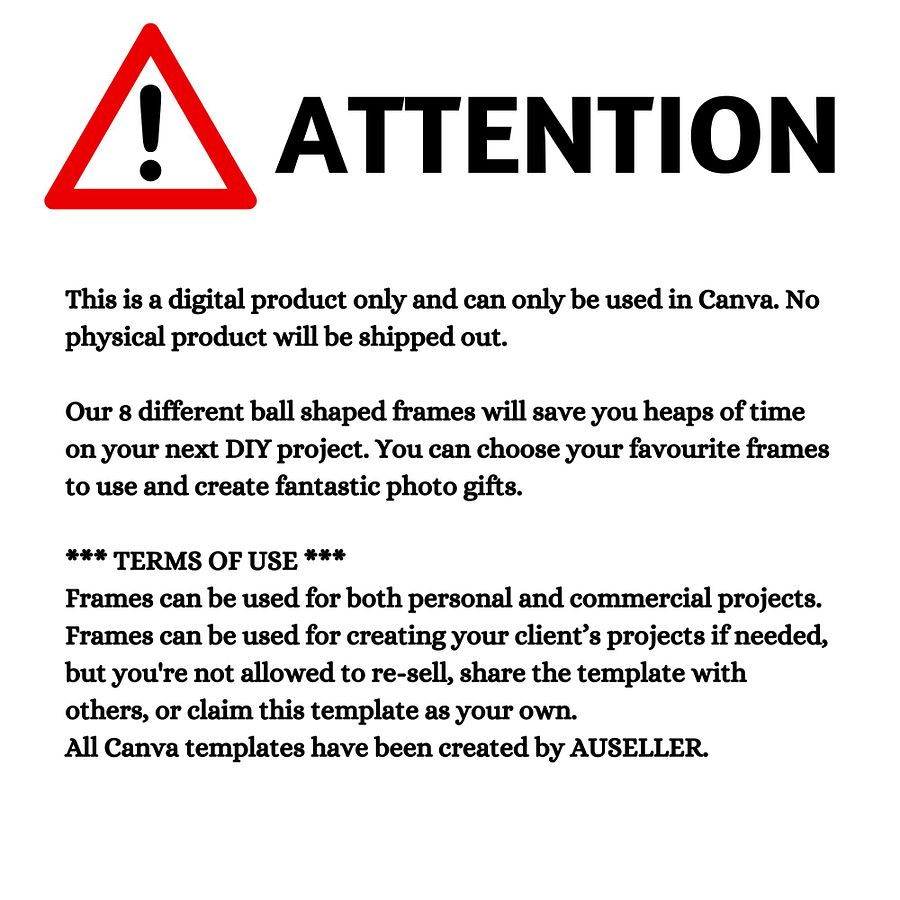 8 Ball-Shaped Frames Canva Templates product image (10)