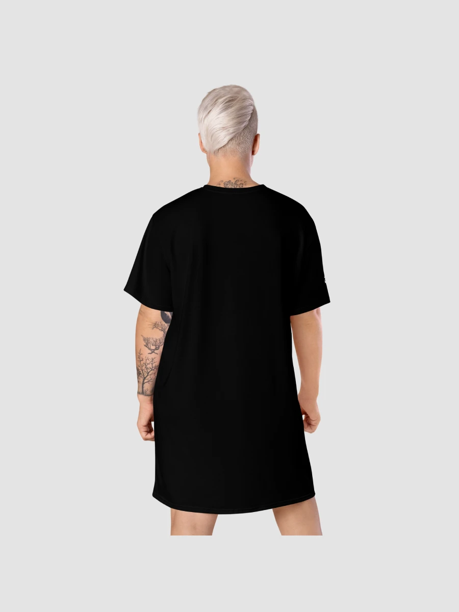 Sitting Girl Bear Black All-Over Print T-Shirt Dress product image (7)