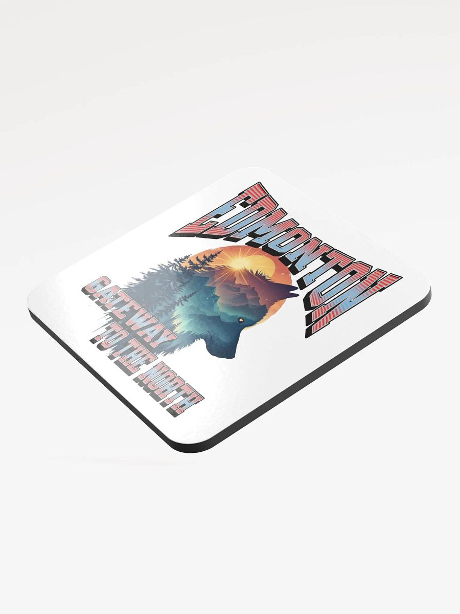 Edmonton Gateway To The North Wolf Northern Wilderness Cork Coaster product image (4)