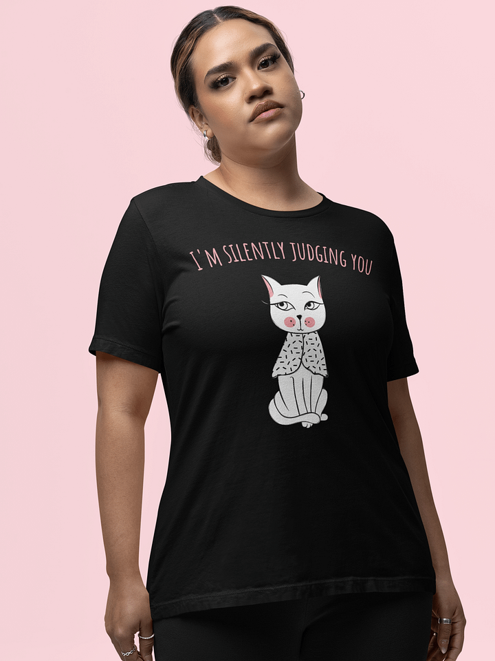 Secretly Judging Cat Graphic Tee product image (2)
