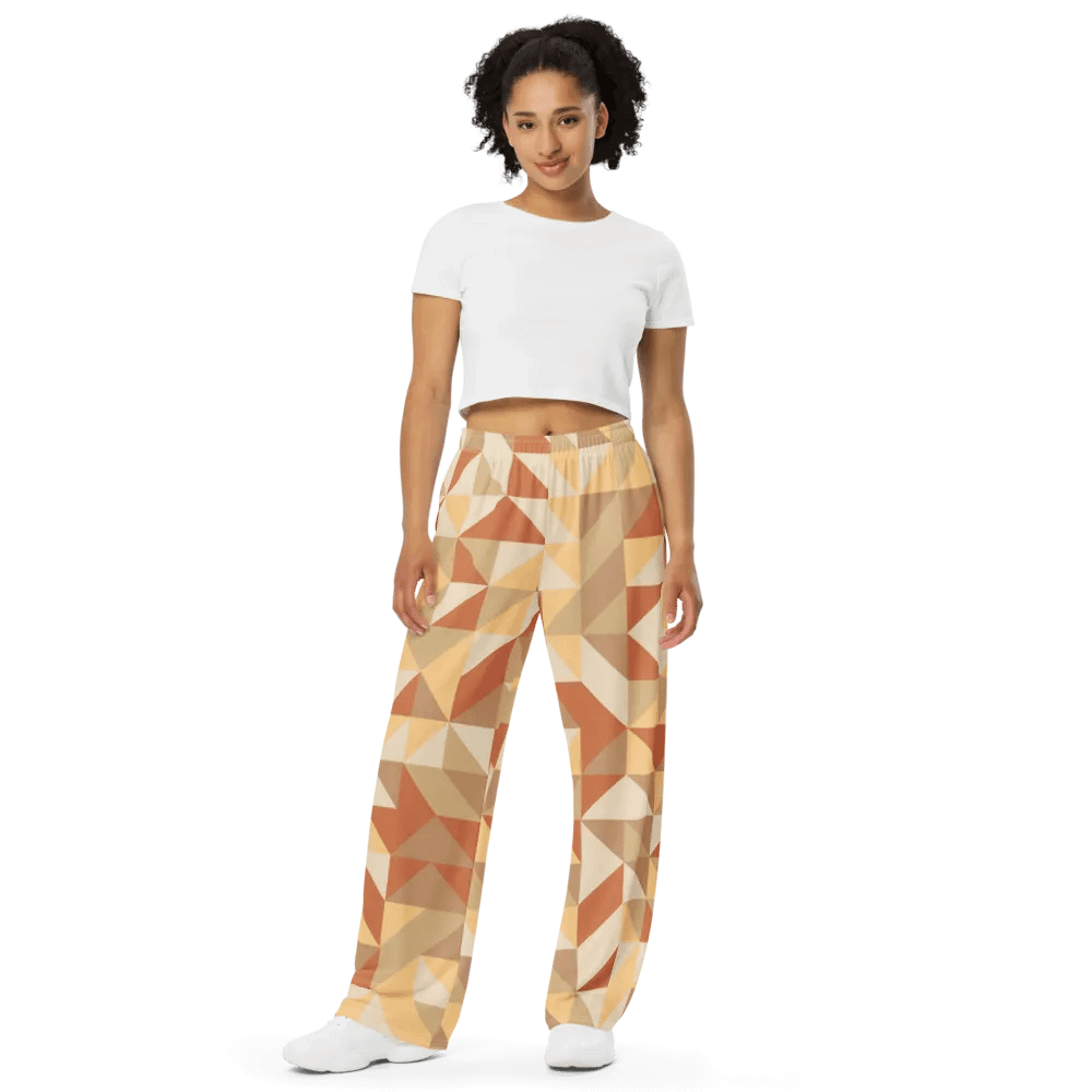 BUIII Dynamic Geometry: Warm Ember Wide-Leg Pants product image (2)