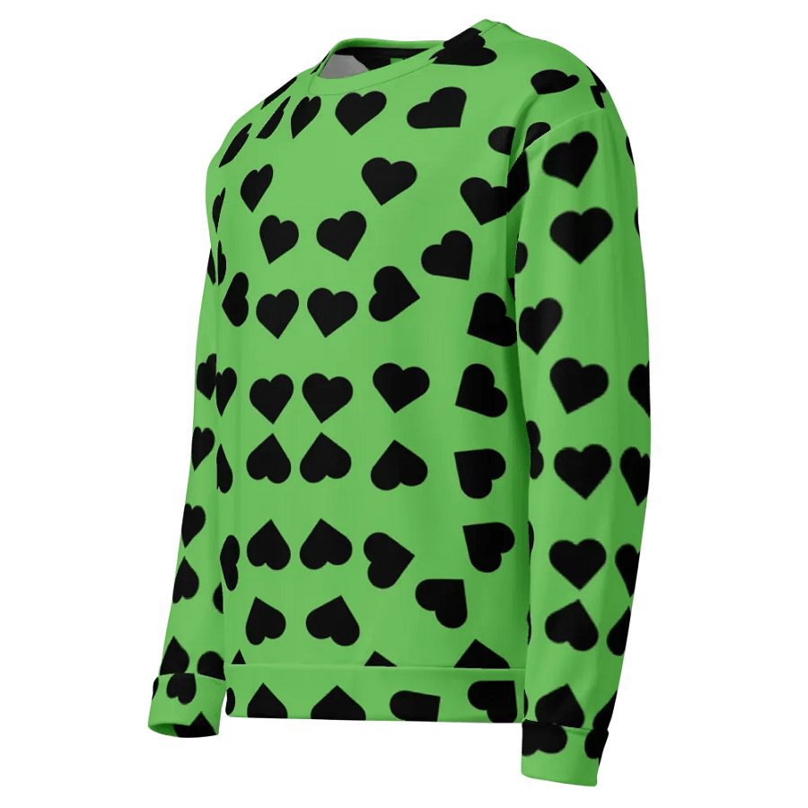 Abstract Love Pattern Black Hearts Coloured Background Unisex Sweatshirt product image (11)