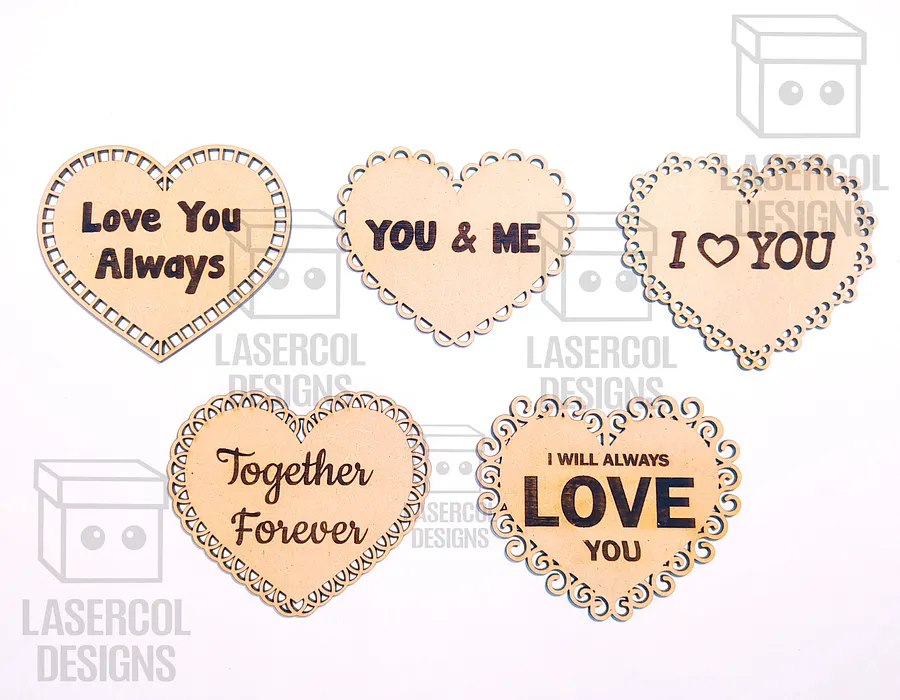 Hearts Cut Outs Set 2 - Laser Cut Files product image (7)